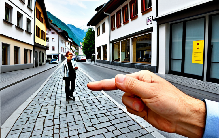 리히텐슈타인에서 주의해야 할 문화적 차이 - **Subject:** A friendly local in traditional Liechtenstein attire, fully clothed, standing in a vill...